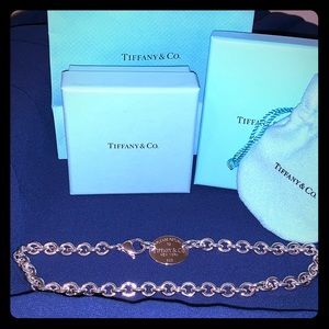 Authentic Tiffany & Co Oval Tag Choker